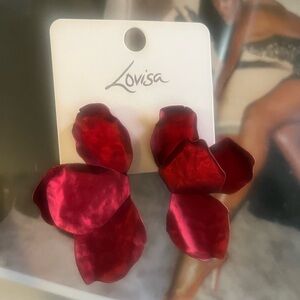 Lovisa Radiant Red Petal Earrings